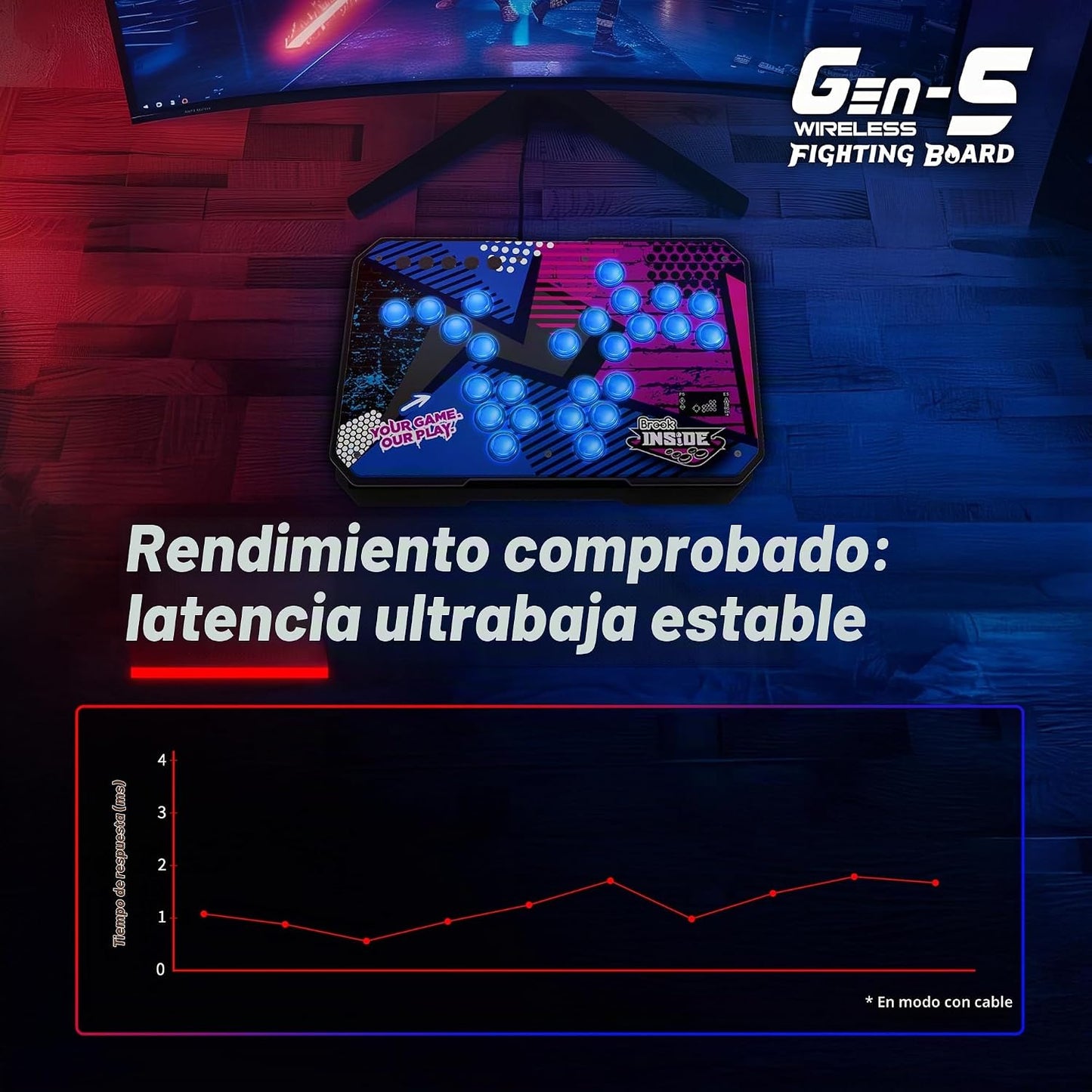 Brook Tablero de combate Gaming Gen5W - Tablero controlador inalámb...