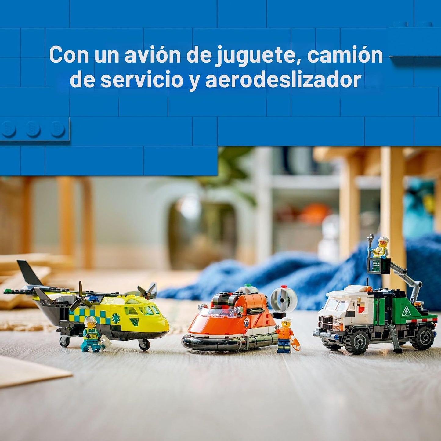 LEGO City Airplane, Service Truck &amp; Hovercraft Remix Juguete de...