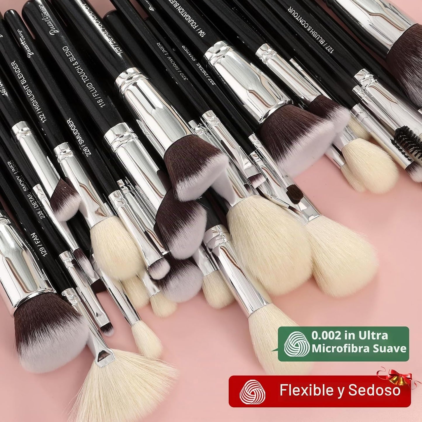 Conjunto de brochas de maquillaje profesional 32 piezas de pelo de...