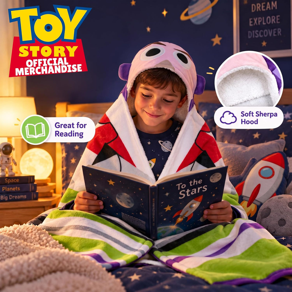 Get Trend Disney Toy Story - Manta de forro polar con capucha para...