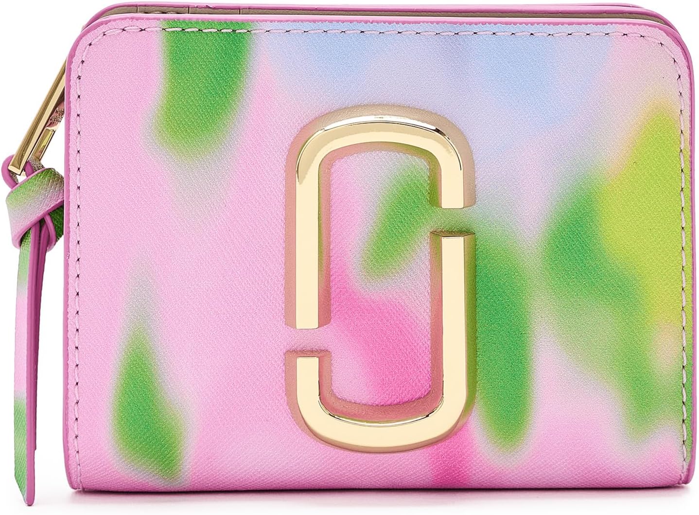 Marc Jacobs Billetera compacta para mujer, diseño floral, borrosa,...