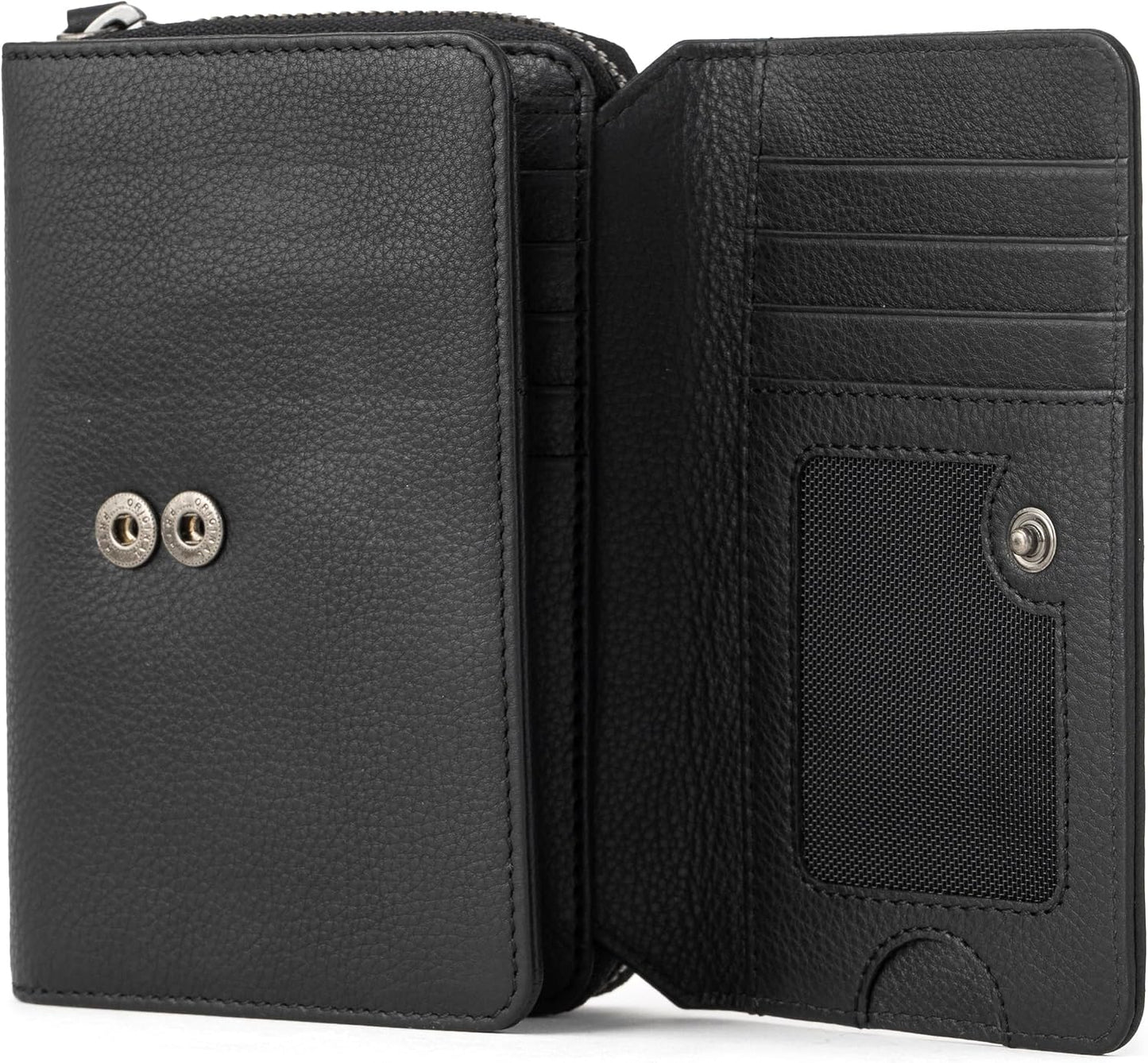 BERLINER BAGS Cartera vintage de piel auténtica Viena, con bloqueo...