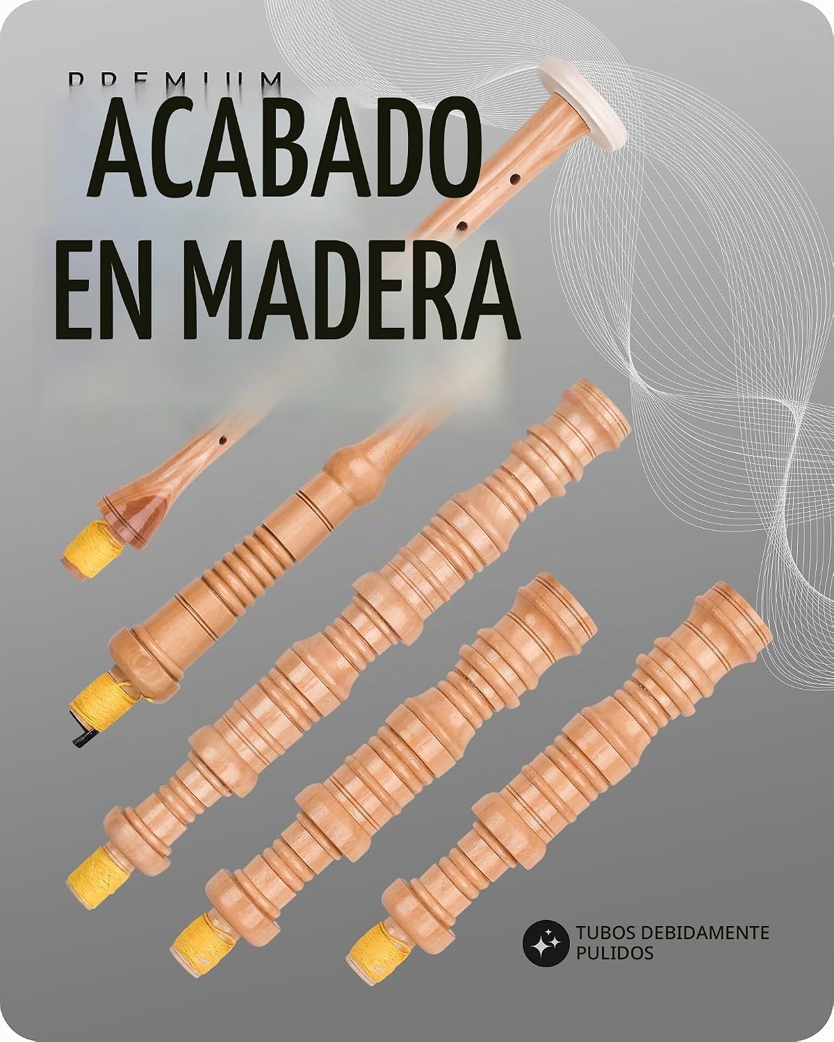 Mini gaita miniatura, gaita de palisandro para principiantes, juego...
