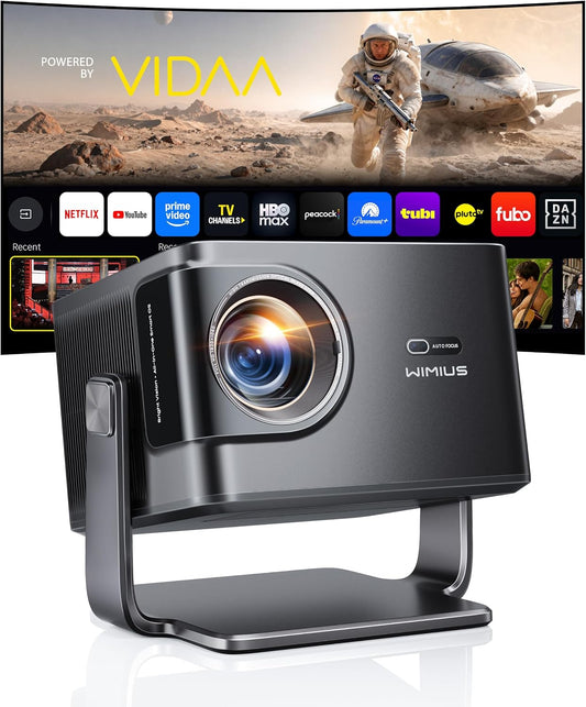 Proyector para exteriores 4K [VIDAA Live TV\/56W Dolby\/1450 ISO] c...