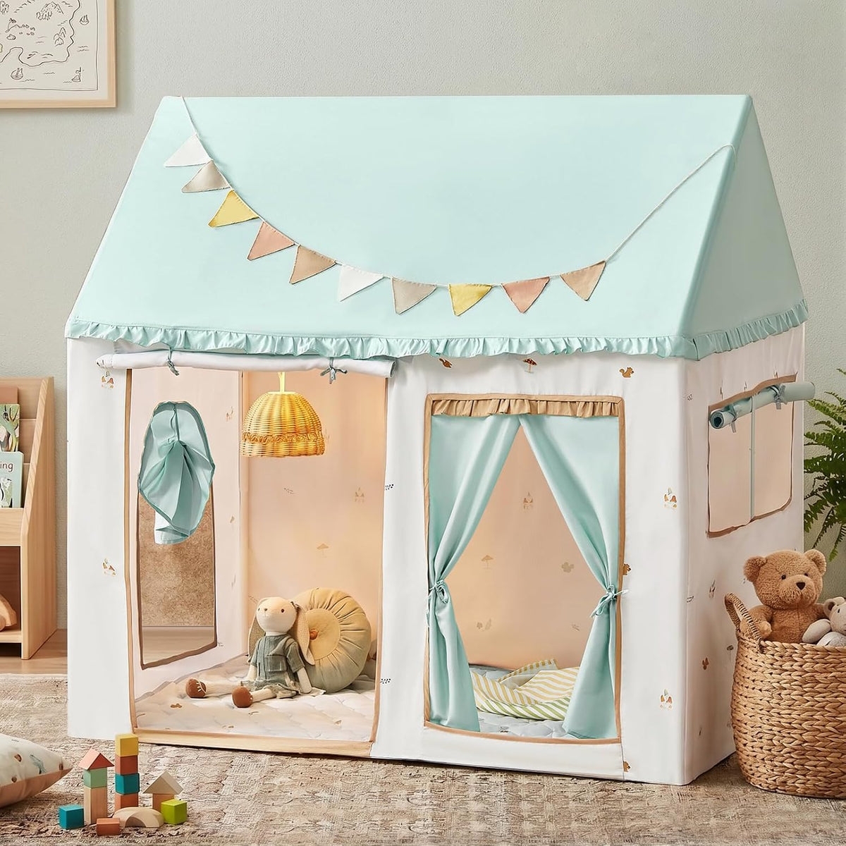 Tiny Land Tienda de campaña para niños, casa de juegos para interio...