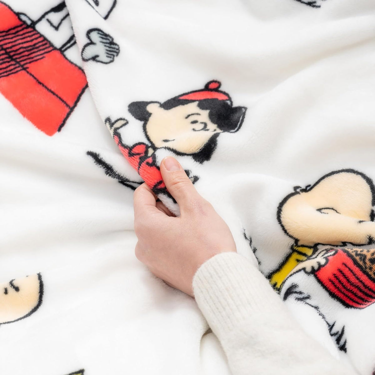 Berkshire VelvetLoft Peanuts Snoopy - Manta de felpa con bonito per...