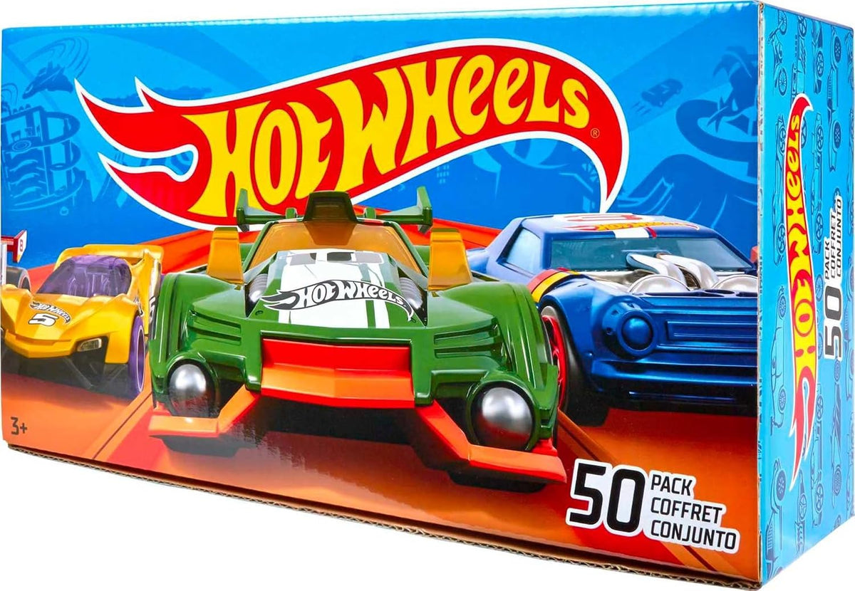 Hot Wheels Coches y Camiones de Juguete, paquete de 50 vehículos a...