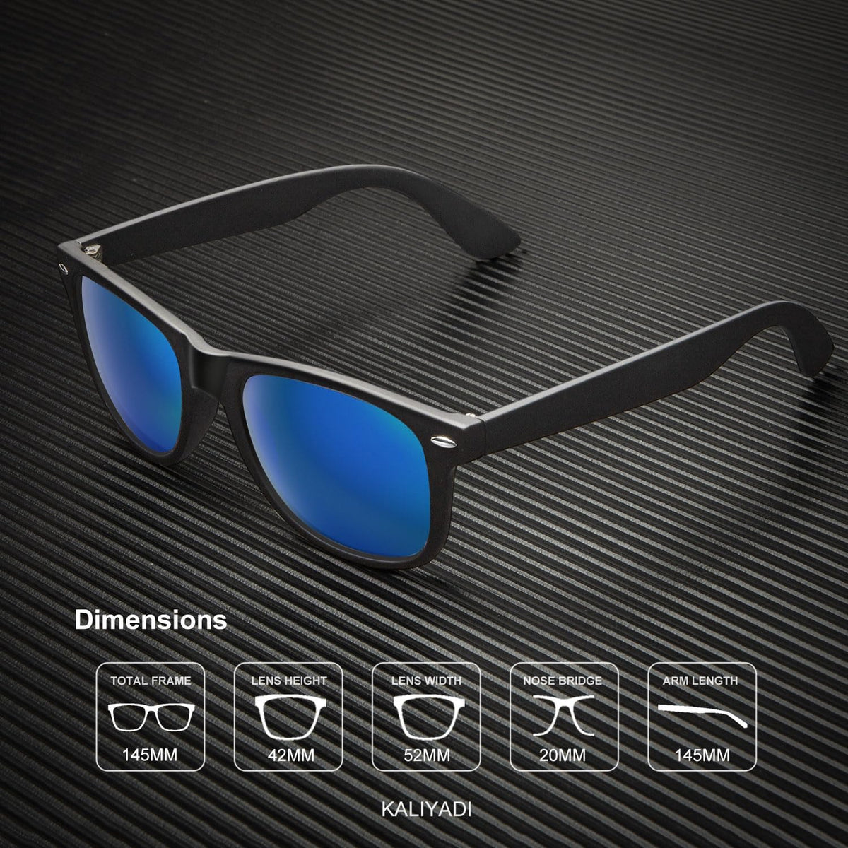 KALIYADI Lentes de sol polarizados para hombres y mujeres, con acab...