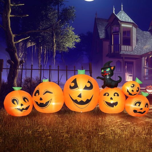 YOUBEMAGIC Parche de calabaza inflable de Halloween de 10 pies de l...