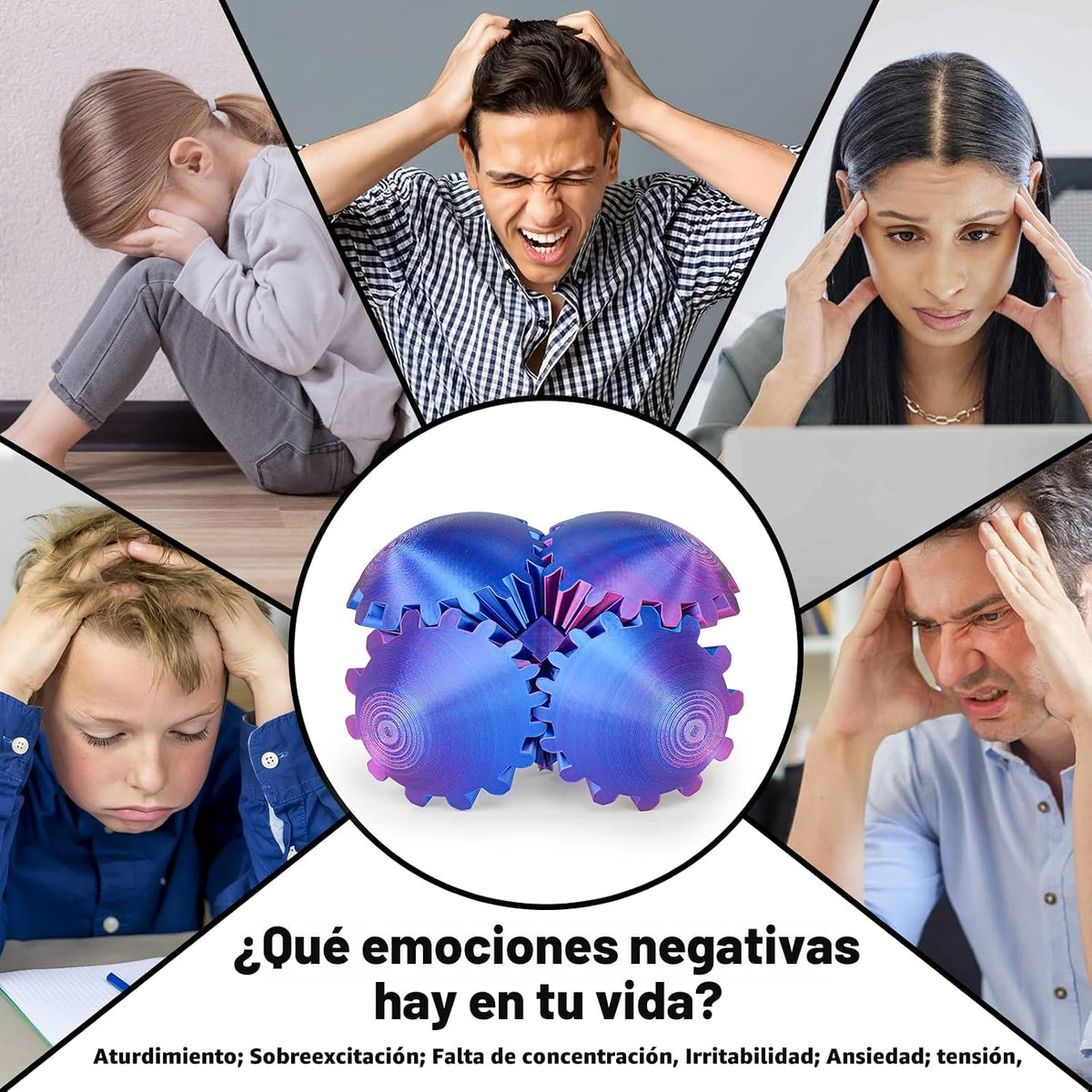 Cubo Juguete Fidget Bola de Engranajes Impreso en 3D, Juguetes Fidg...
