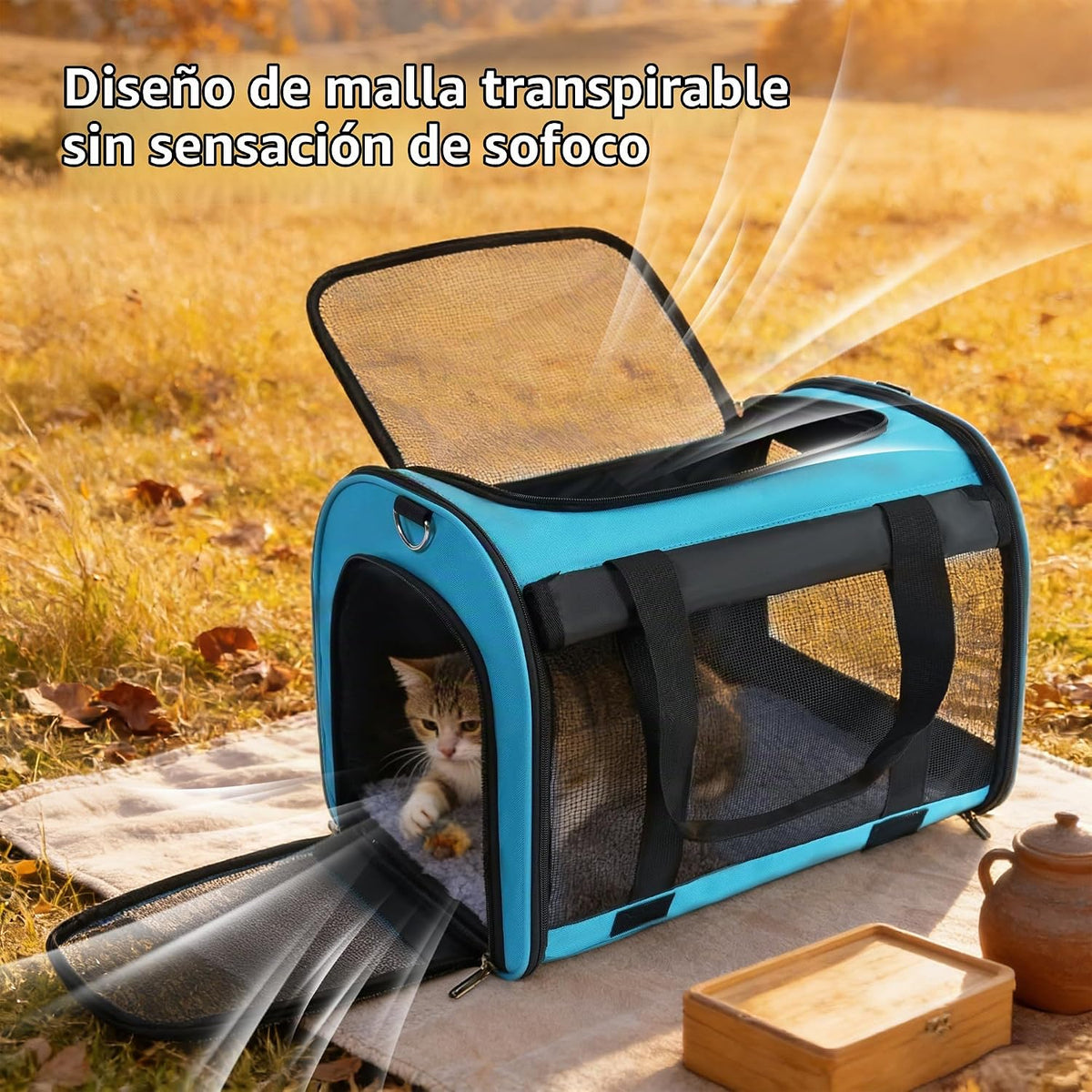 TWDEPART Mochila transportadora para gatos, multifuncional, firme y...