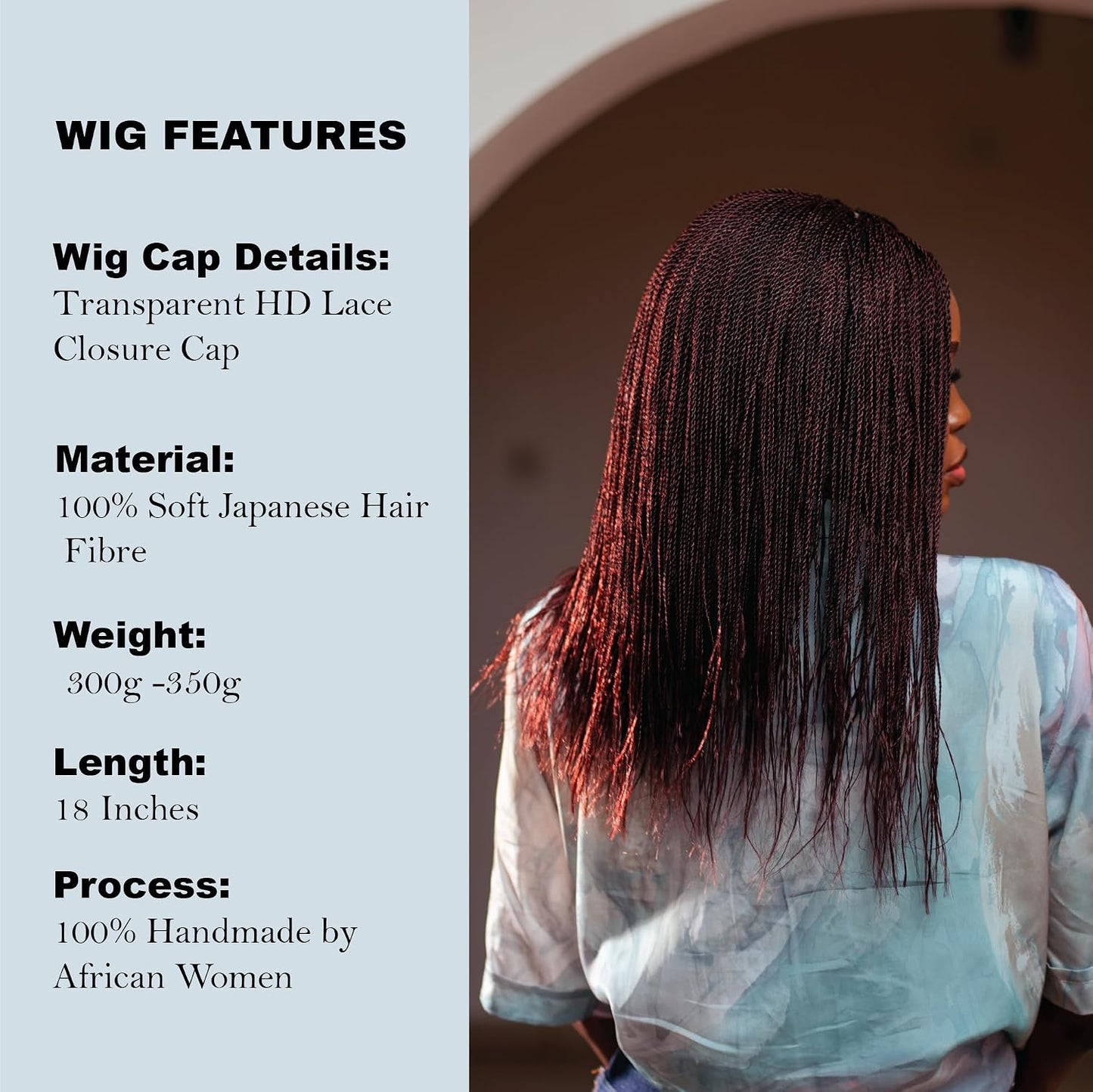 WOW BRAIDS - Pelucas trenzadas a mano, micro millón, sintéticas, Mi...