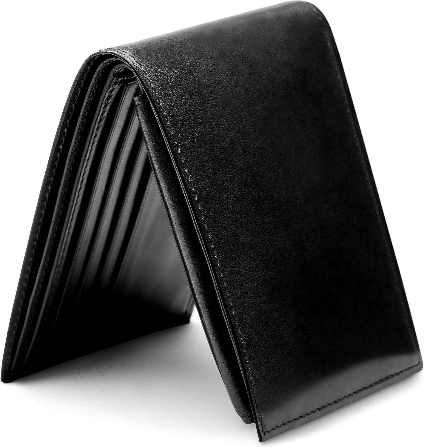 Bosca Billetera de cuero italiano de crédito para hombre con tarjet...