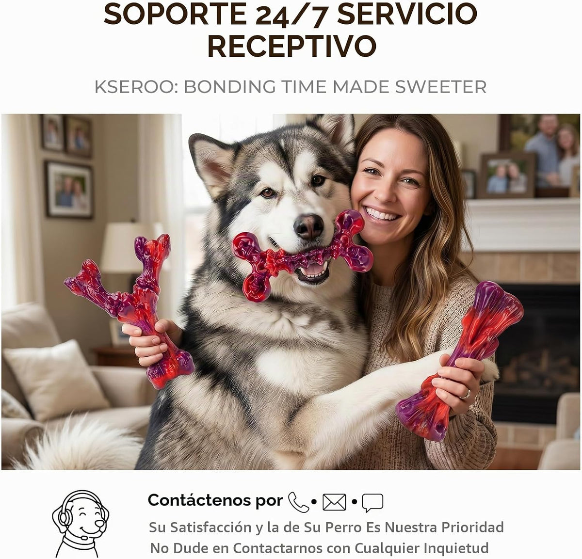 Kseroo - Juguetes indestructibles para perros que mastican agresiva...