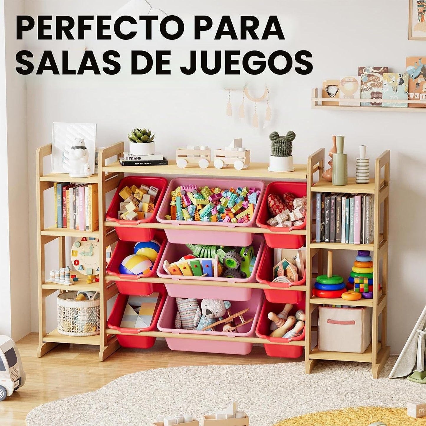 SpaceAid Organizador Grande de Almacenamiento de Juguetes 9 Estante...