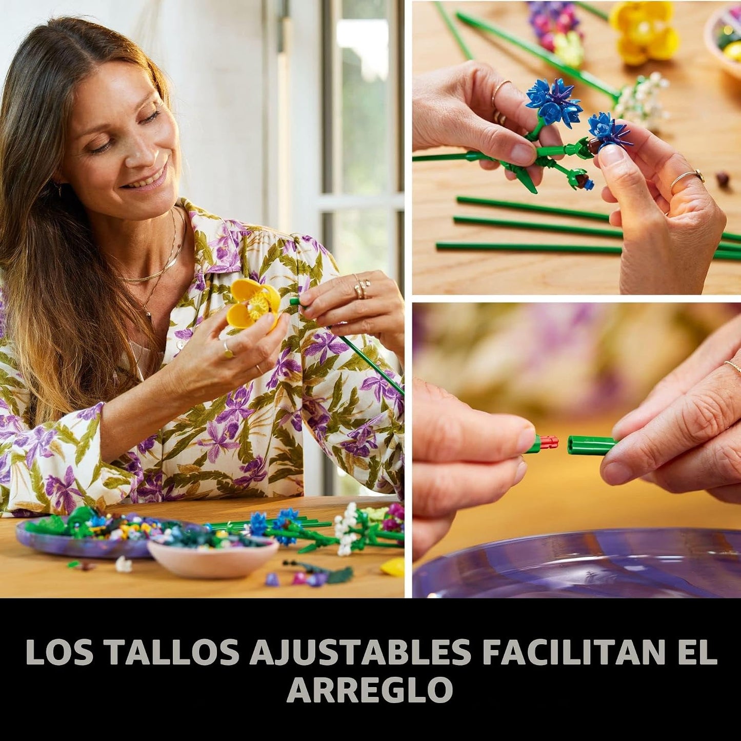 LEGO Botanicals - Ramo de flores silvestres artificiales, juego de...