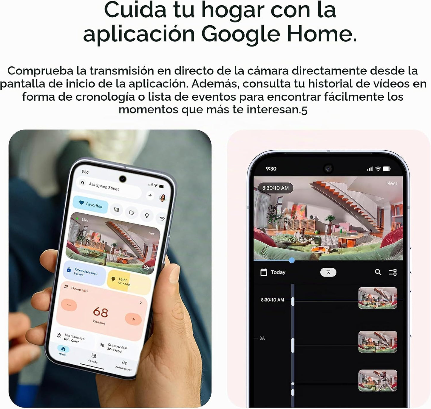 Google Nest Cam Indoor (cableada, 3ª generación) - Cámara de seguri...