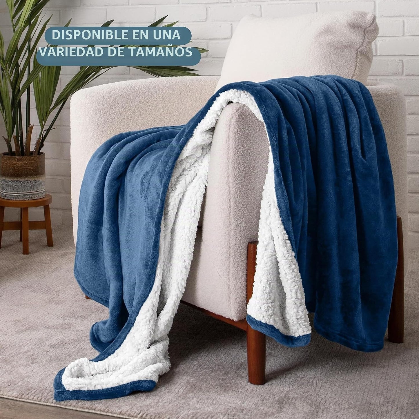 Bare Home Manta de Forro Polar Sherpa - Tamaño Full\/Queen - Manta...