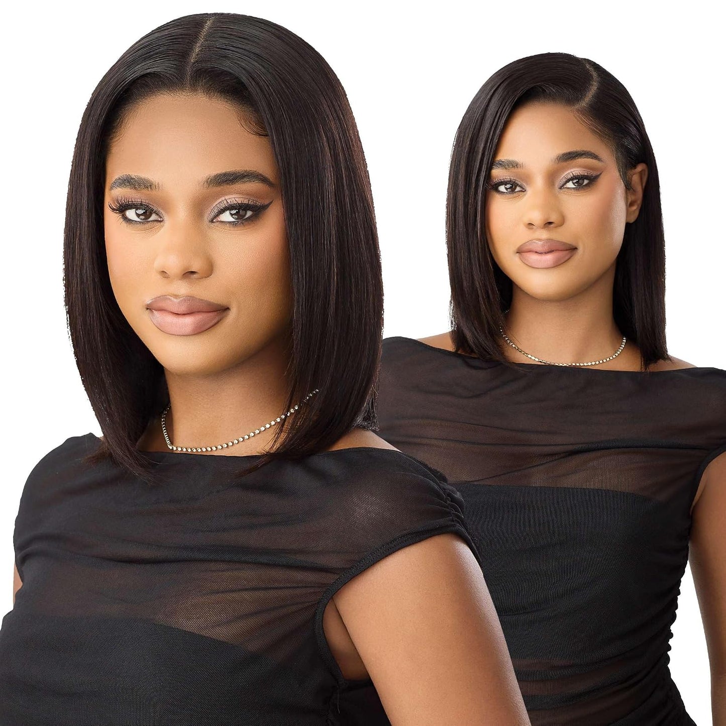 Outre Mytresses Black - Peluca de encaje frontal de 13 x 4 pulgadas...