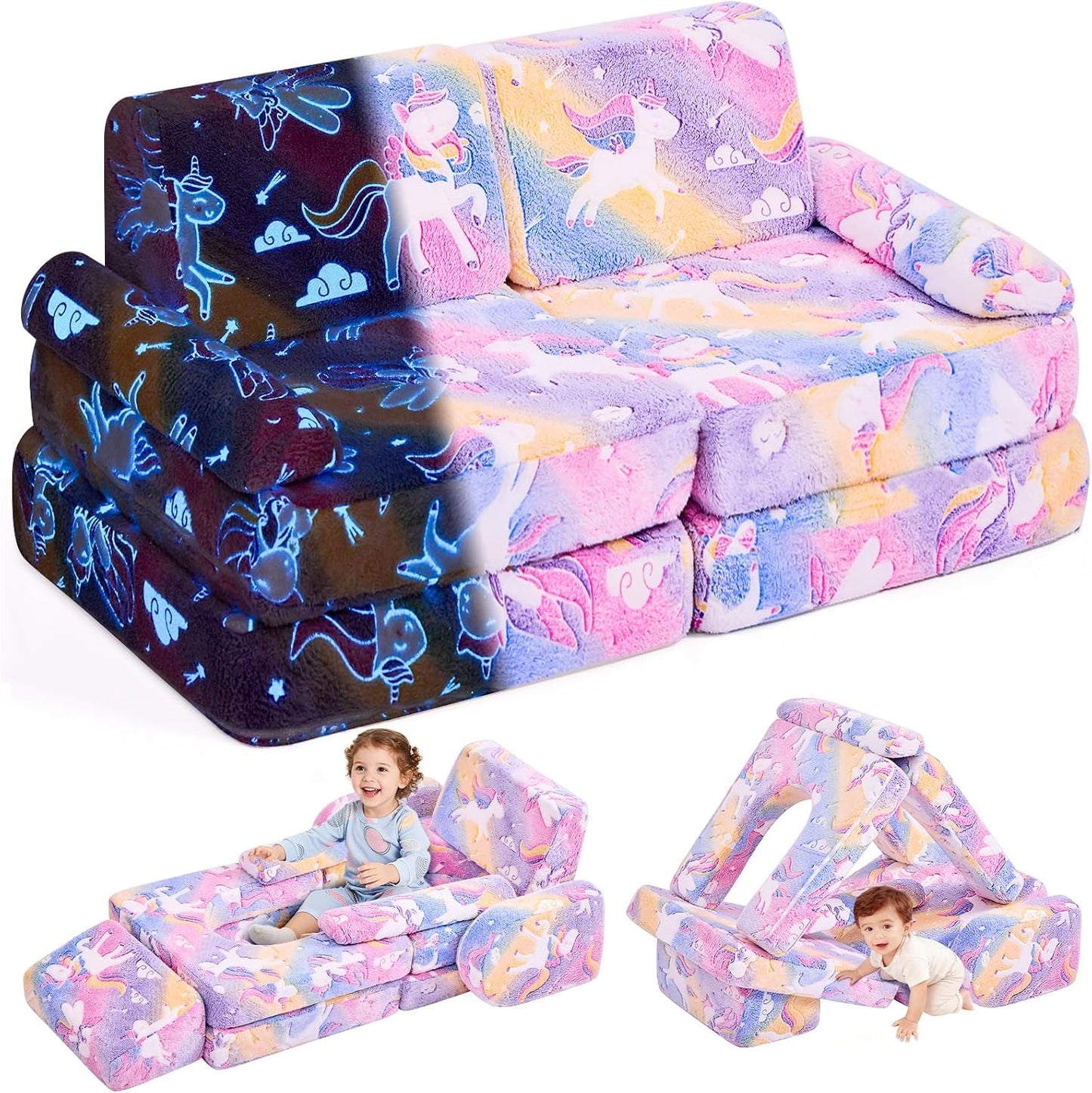 Sofá Modular Infantil de Juego IFNOW, Sofá para Niños Pequeños, Sof...