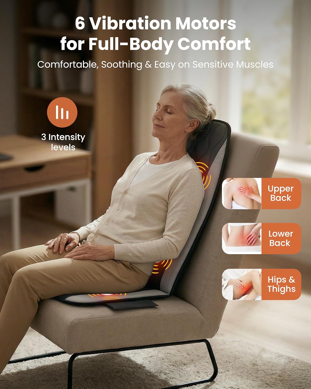 CILI Almohadilla para silla de masaje por vibración, masajeador de...