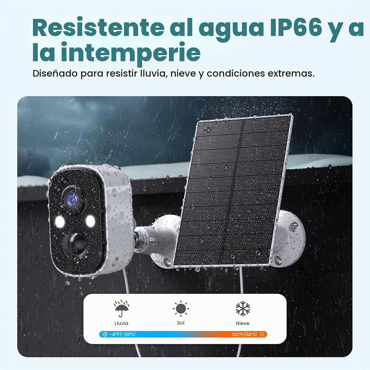 Techage Cámaras de seguridad solares inalámbricas para exteriores,...