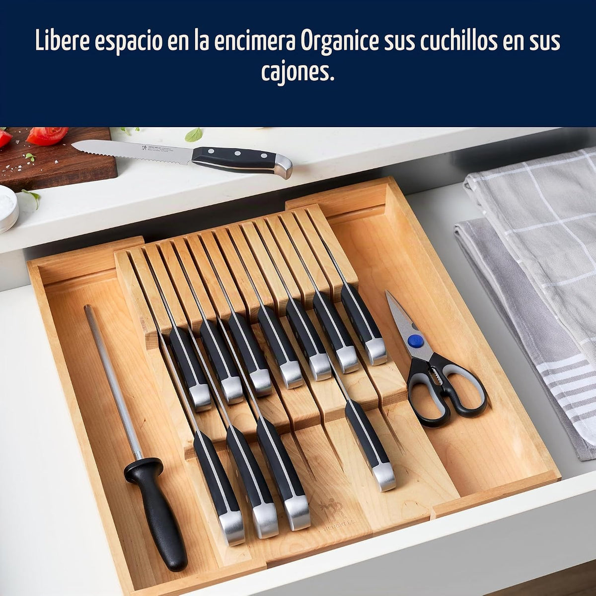 Henckels Statement - Juego de cuchillos de 15 piezas con bandeja de...