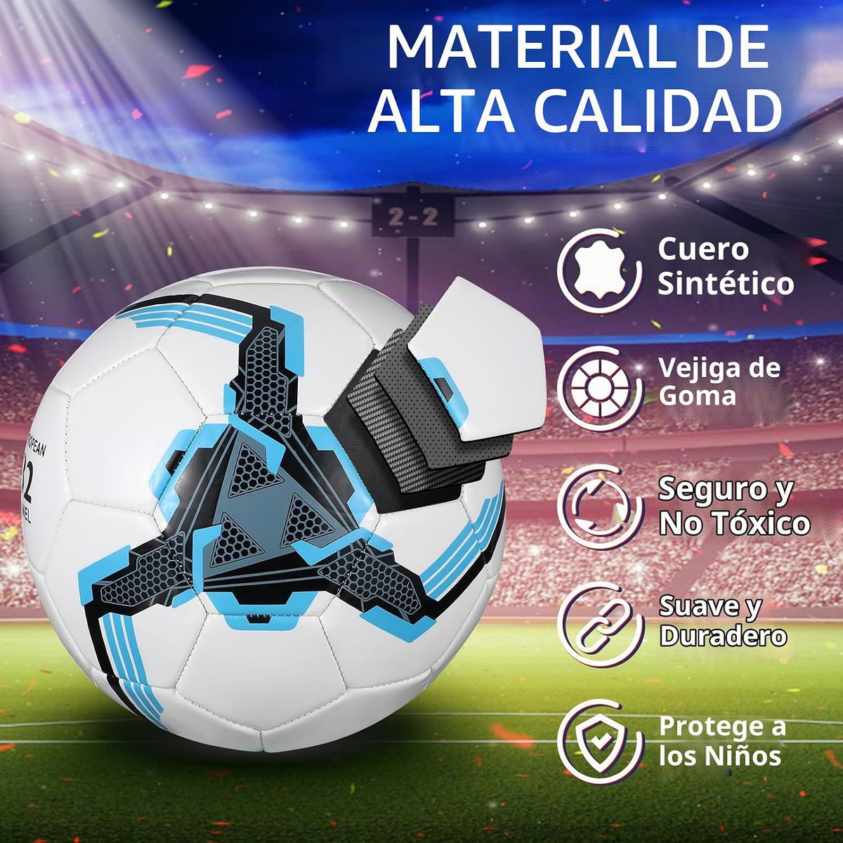 Tradder Paquete de 4 pelotas de fútbol con bomba, tamaño 3, 4, 5, p...