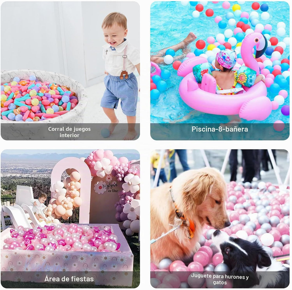 STARBOLO Pelotas para niños pequeños, 500 unidades, color dorado ma...