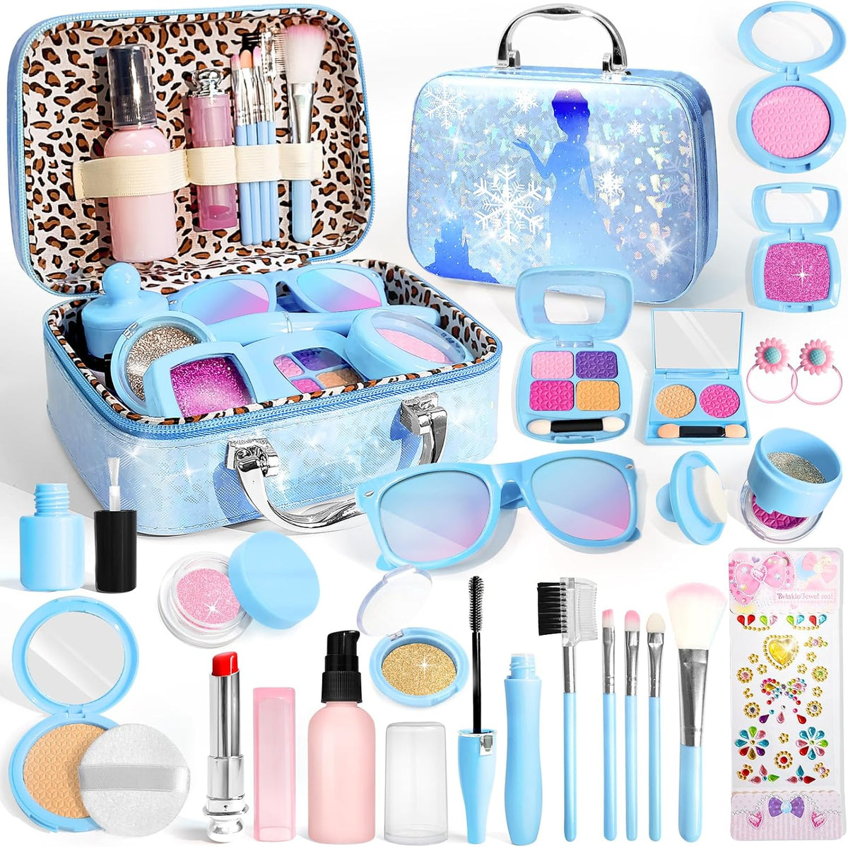 Frozen Kids - Maquillaje falso para niñas pequeñas de 3-5, 4, 6, 5-...