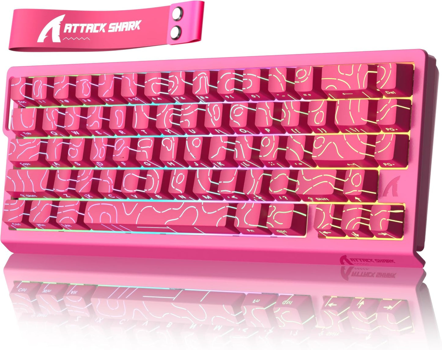 ATTACK SHARK X68 HE 8000Hz Teclado Rapid Trigger, 0.01mm de Precisi...