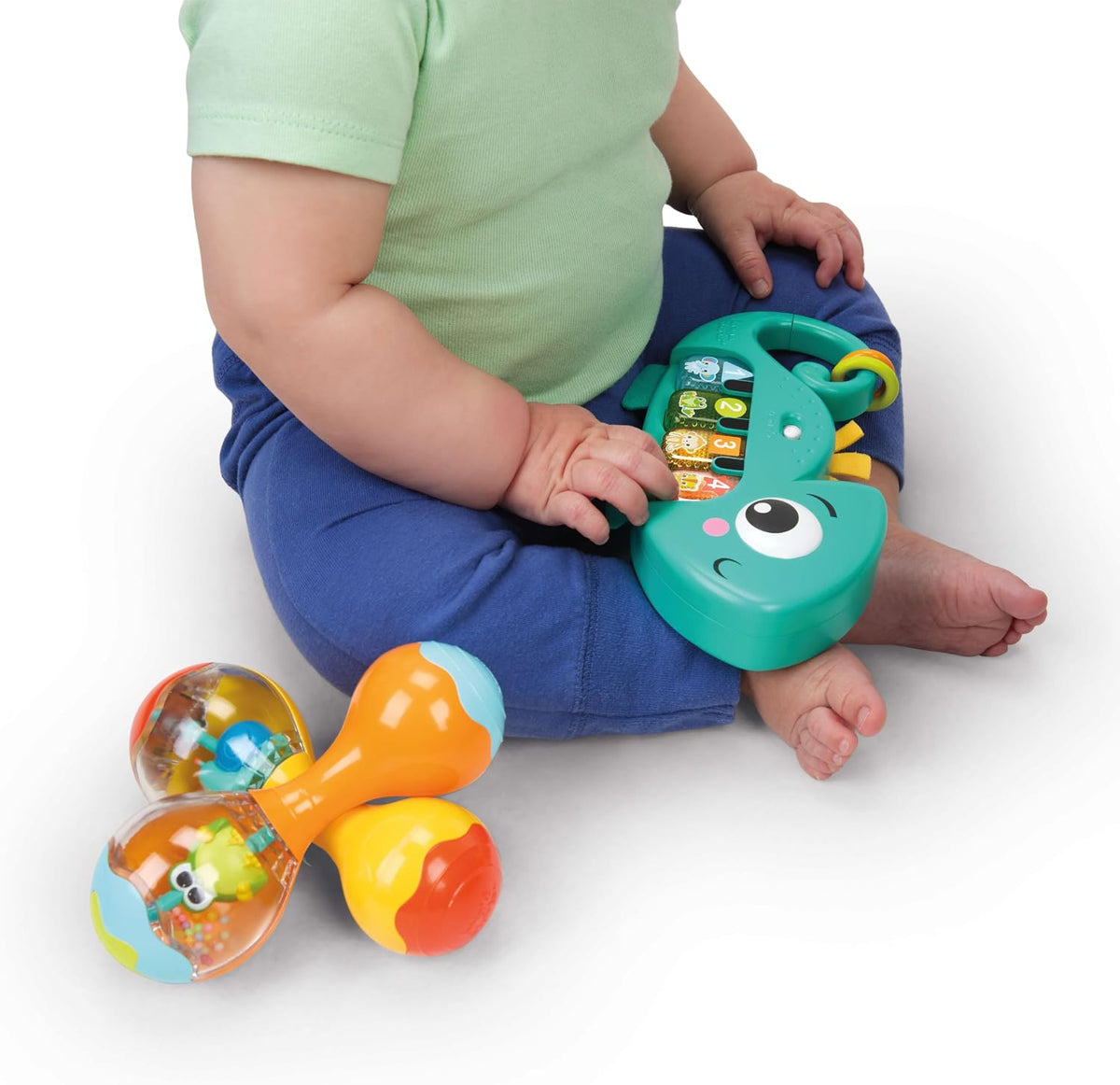 Bright Starts Tropical Tunes Maracas y piano juego de juguetes musi...