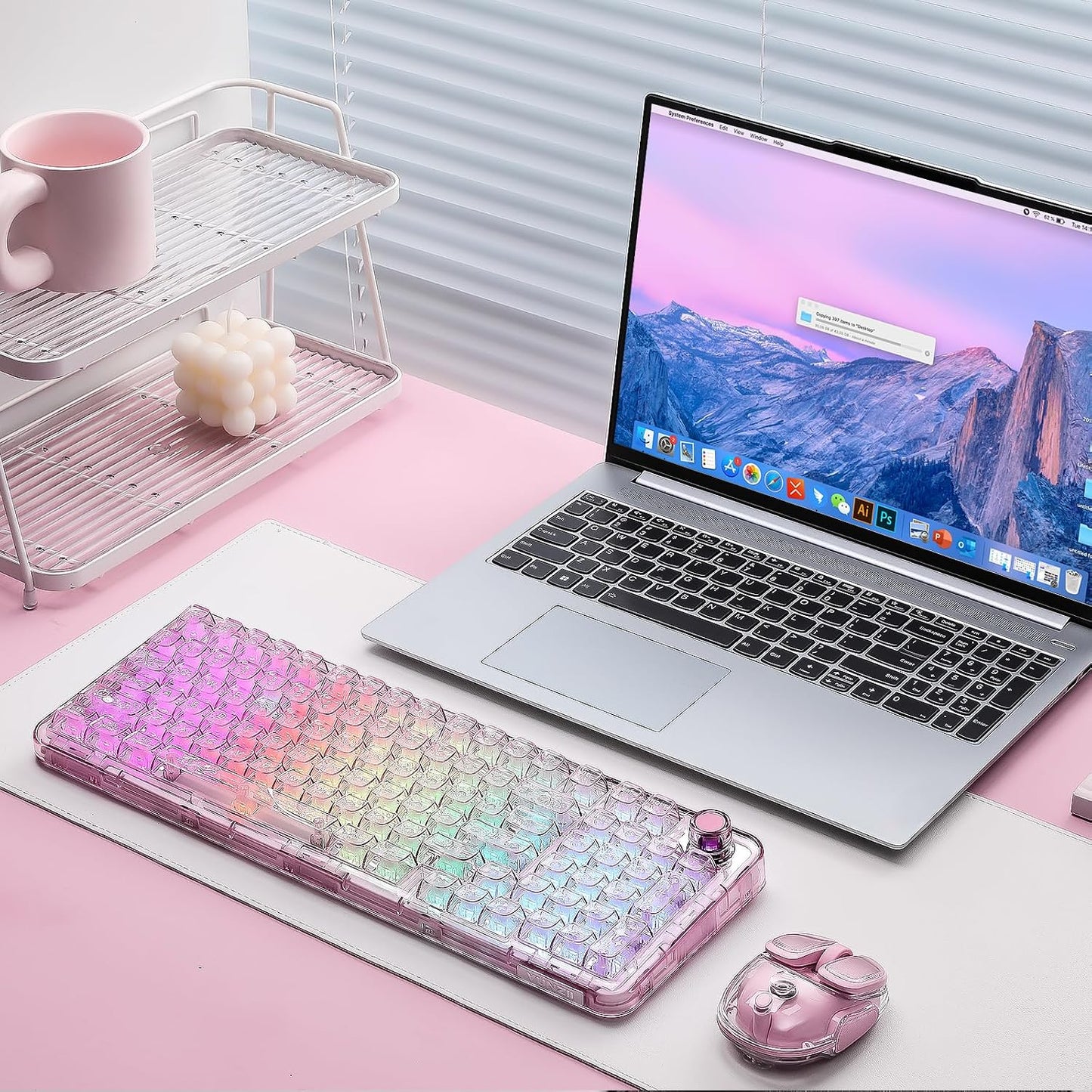 YUNZII X98 QMK\/VIA Teclado Mecánico Inalámbrico para Juegos con Pe...