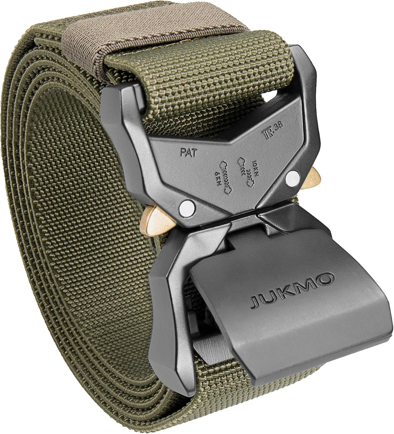 JUKMO Cinturón táctico, aparejador militar de senderismo de 1.5 pul...