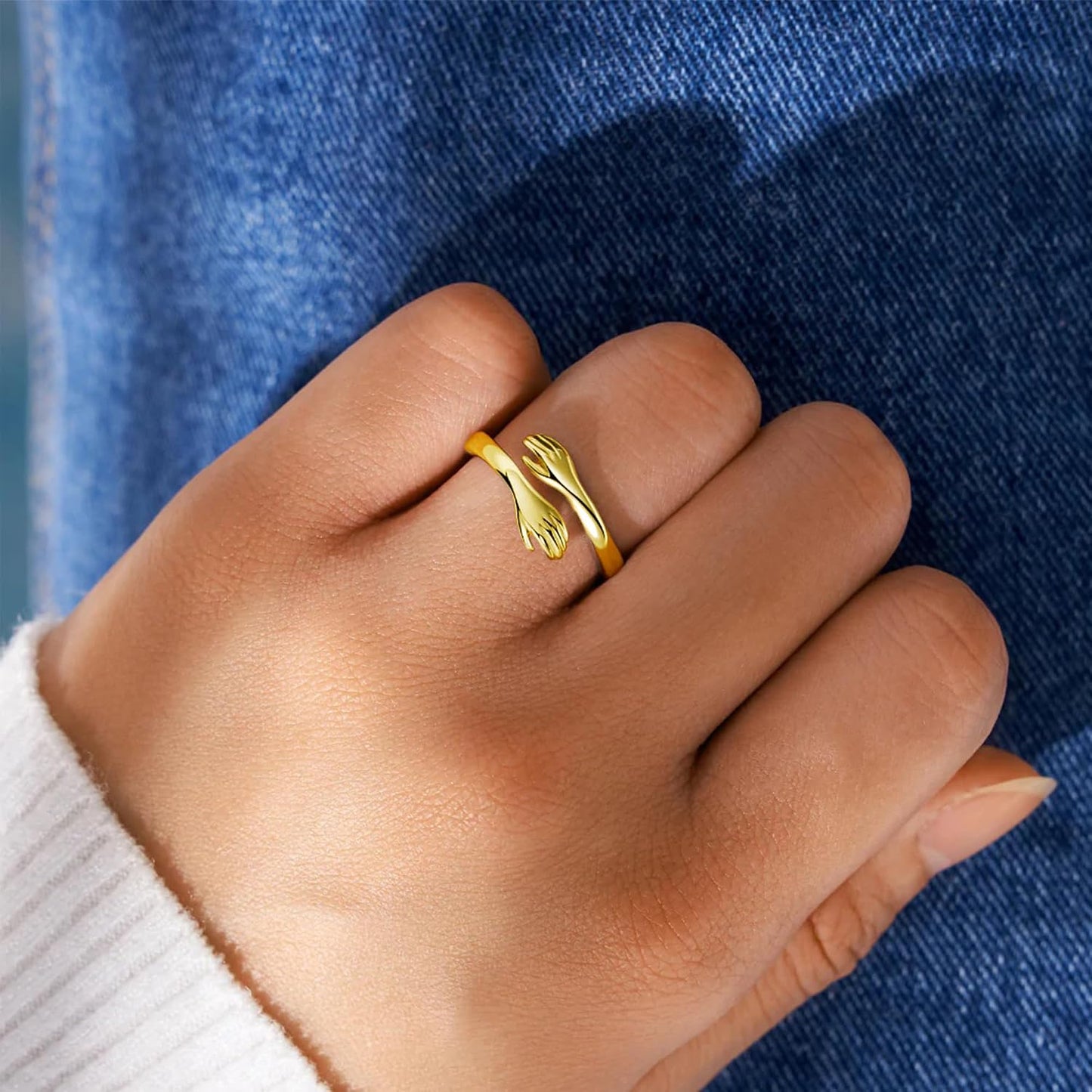 C-leen Anillo de Abrazo para Mujeres y Adolescentes, Anillo Ajustab...