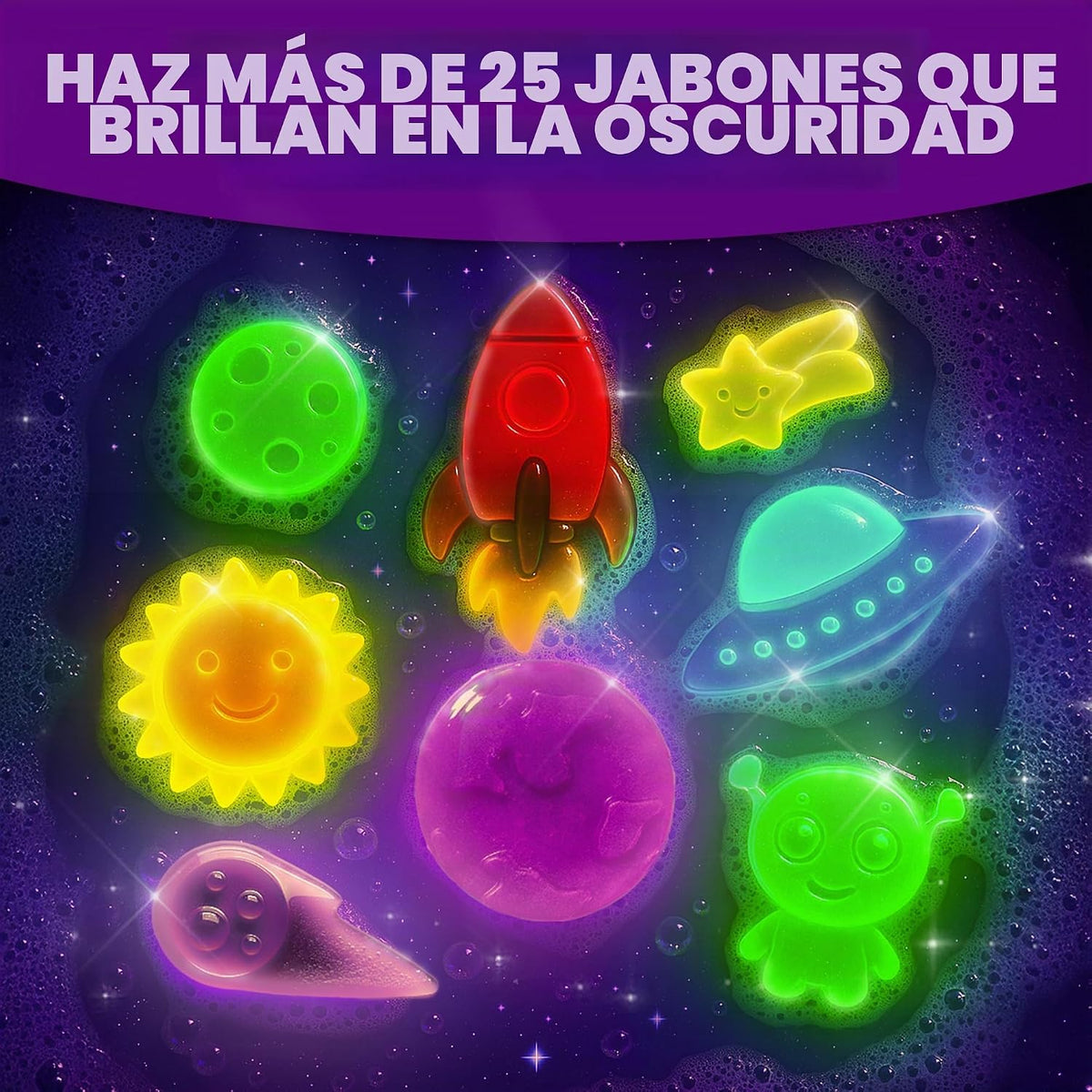 Doctor Jupiter Glow in the Dark - Kit de fabricación de jabón espac...