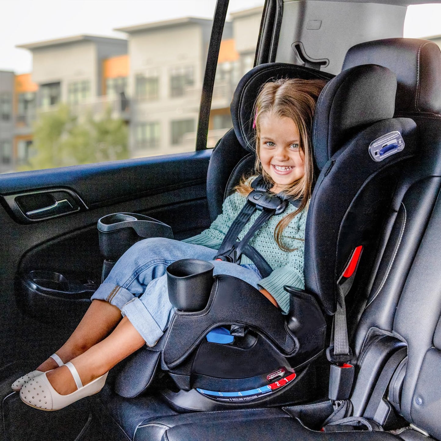Evenflo All4Stages Slim Plus Canopy Asiento convertible 4 en 1 para...