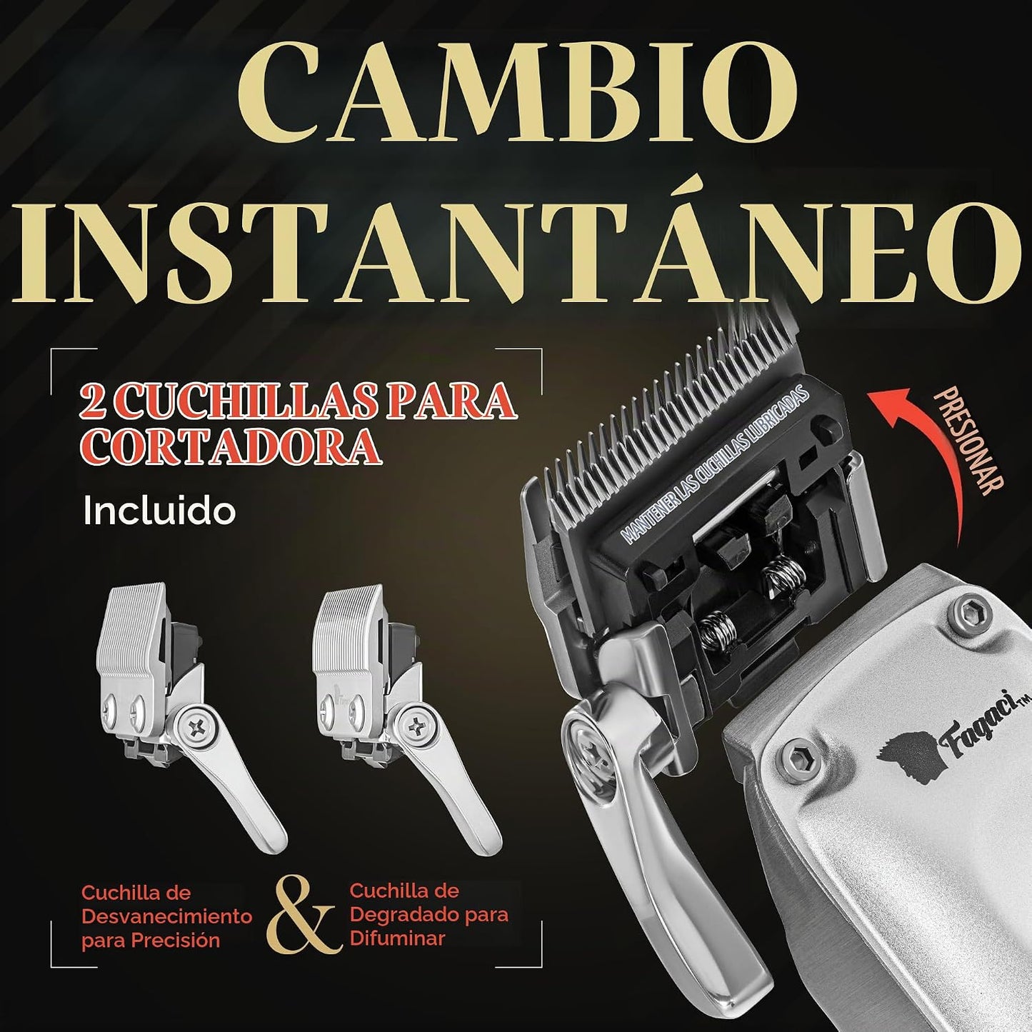 Fagaci Cortadora de pelo profesional para hombres, kit de peluquerí...