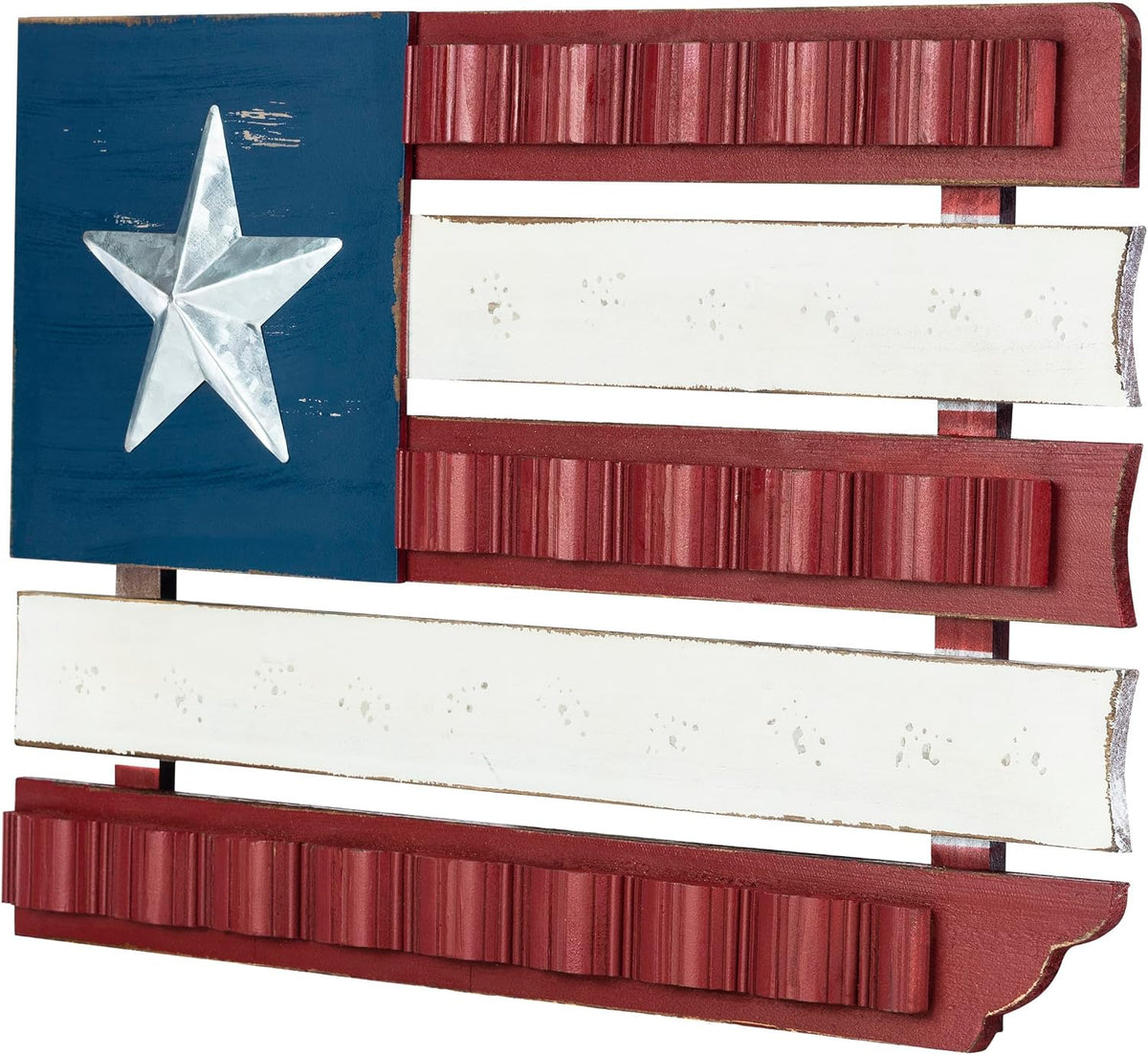 Alpine Corporation IAR160 - Arte de pared de bandera americana de m...