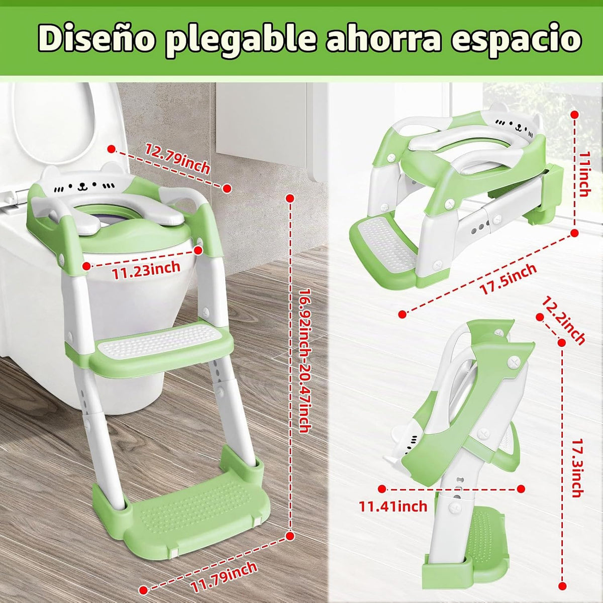Asiento de entrenamiento para ir al baño, asiento de inodoro mejora...