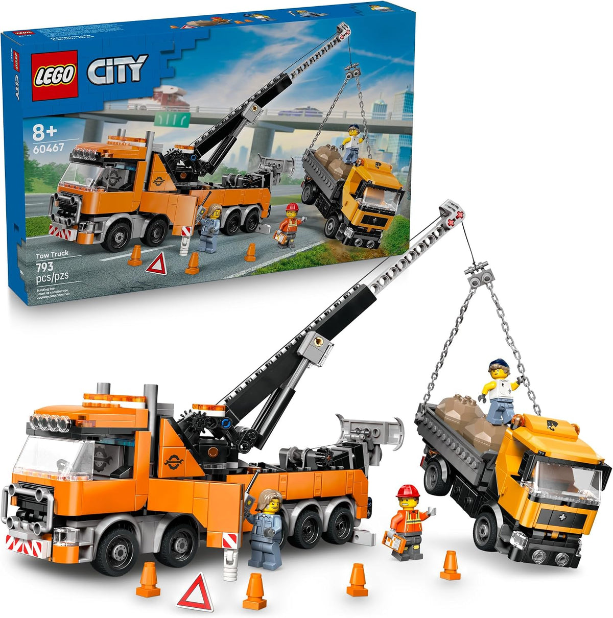 LEGO City 60467 - Camión de remolque de recuperación resistente con...