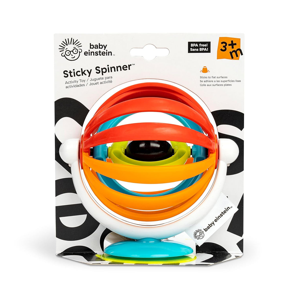 Baby Einstein Sticky Spinner - Juguete de actividades para silla al...
