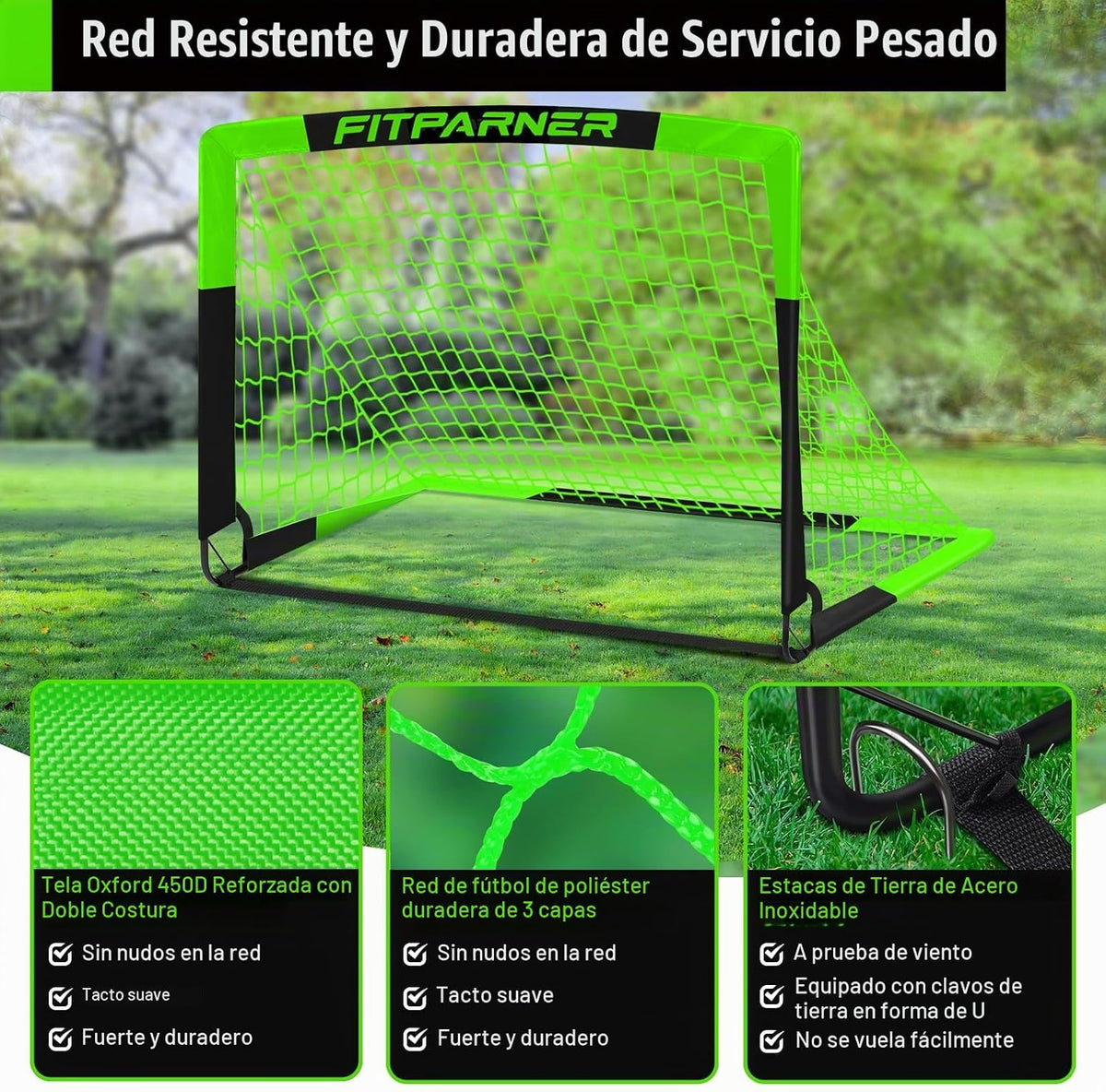 FITPARNER Arcos de Fútbol para Niños para Patio Trasero - Juego de...