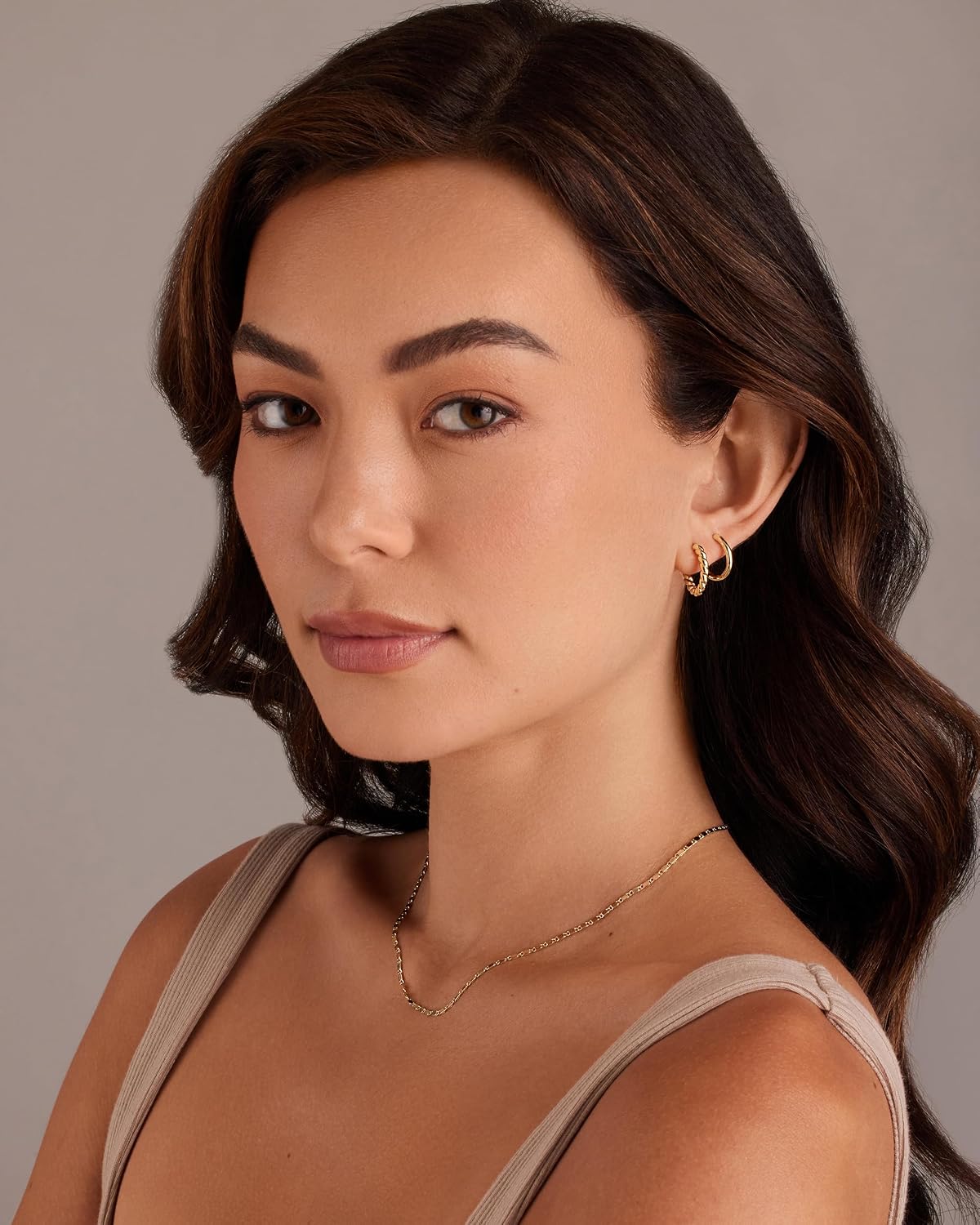 PAVOI Pendientes de aro de oro para mujer – Plata de ley 925 chapad...