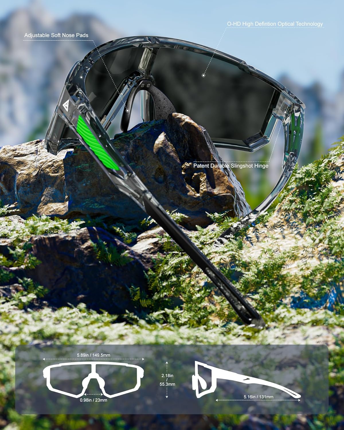 QALLY Gafas de sol deportivas polarizadas para hombres y mujeres, p...