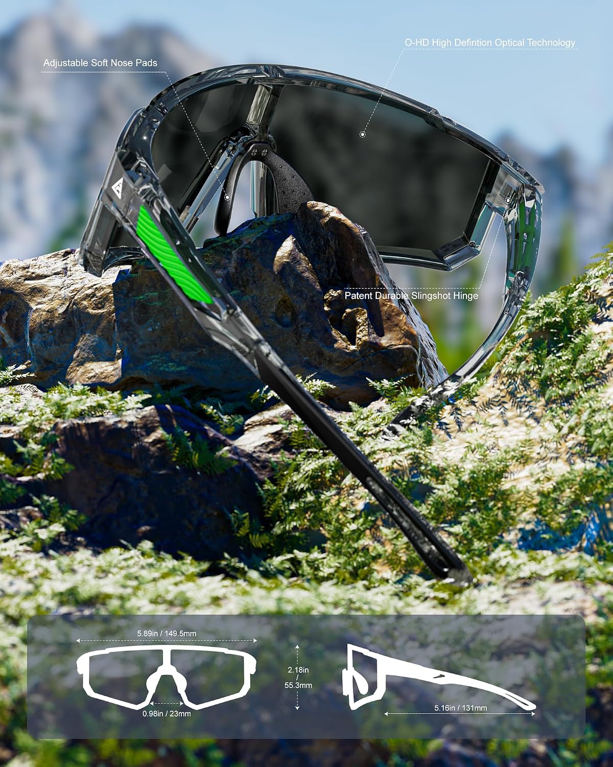 QALLY Gafas de sol deportivas polarizadas para hombres y mujeres, p...
