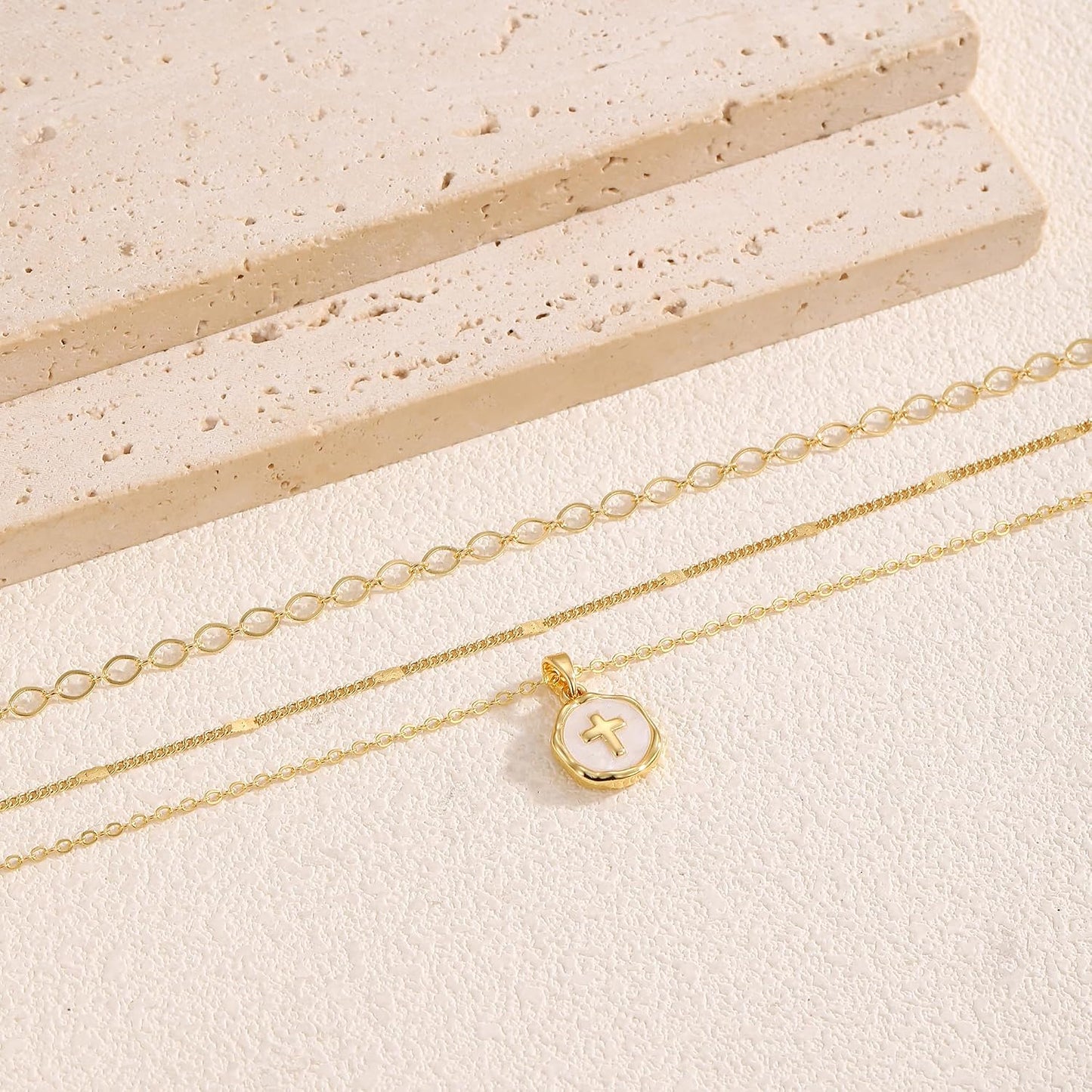 Remmocy Collar de Oro para Mujer Chapado en Oro de 14K Collar de Ba...