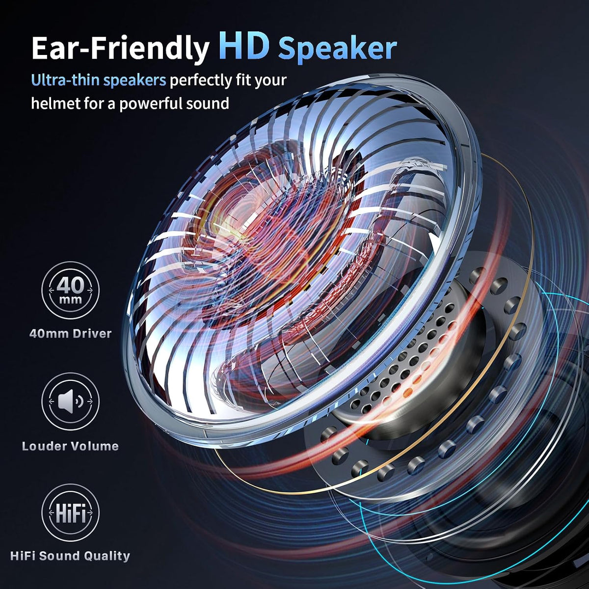 Fodsports FX-S auriculares Bluetooth para motocicleta V5.4, sistema...