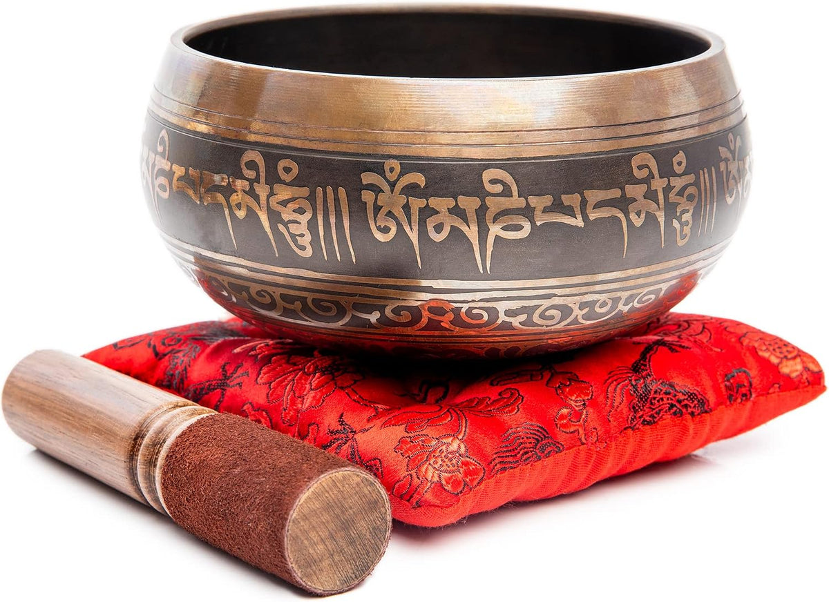 HIMALAYAN BAZAAR - Juego de cuencos tibetanos de 4 pulgadas, fácil...