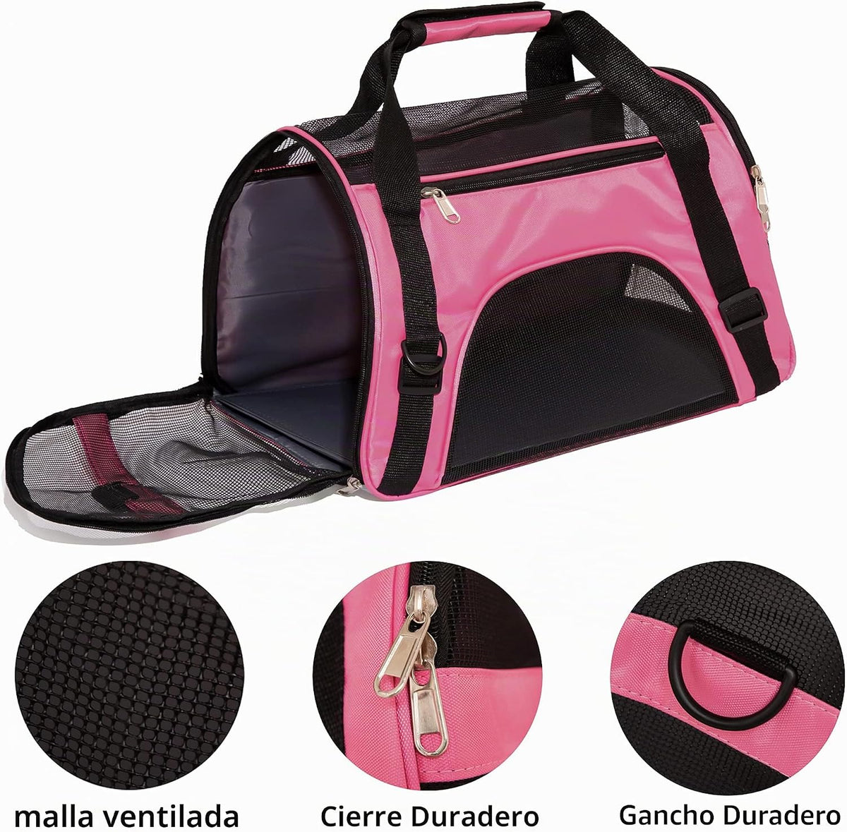 MuchL Transportín para mascotas, transportadores de lados suaves pa...
